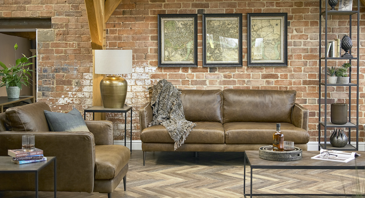 Trasimeno leather sofa